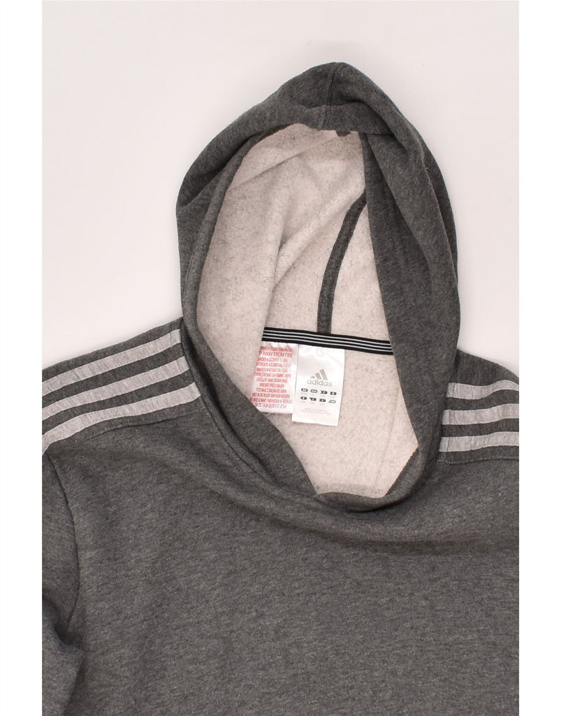 ADIDAS Boys Hoodie Jumper 13-14 Years Grey Cotton | Vintage Adidas | Thrift | Second-Hand Adidas | Used Clothing | Messina Hembry 