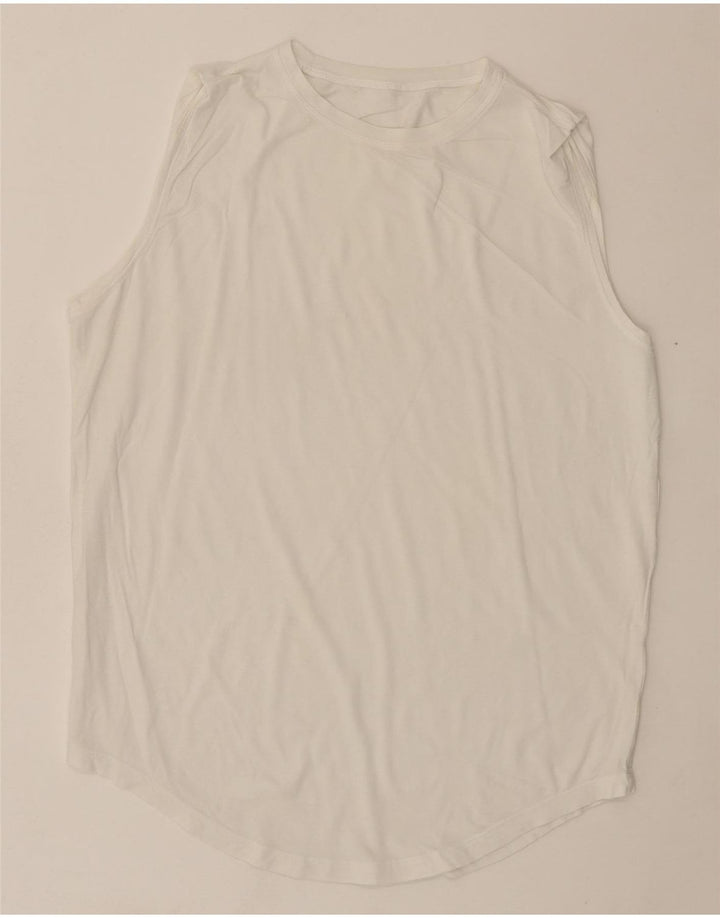 LULULEMON Womens Vest Top UK 14 Medium White Vintage Lululemon and Second-Hand Lululemon from Messina Hembry 