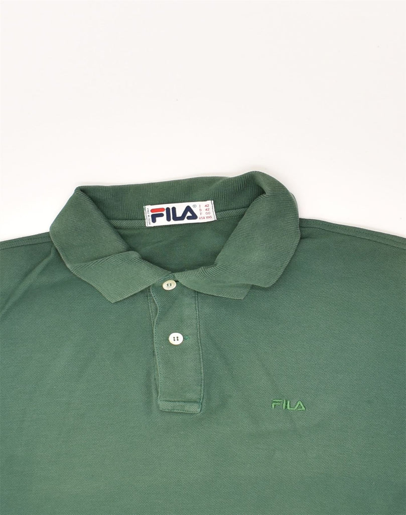 FILA Mens Polo Shirt 2XS Green | Vintage Fila | Thrift | Second-Hand Fila | Used Clothing | Messina Hembry 