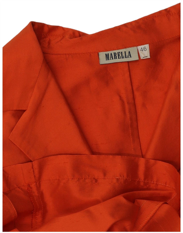 Marella Womens 3/4 Sleeve Shirt Blouse IT 46 Large Orange