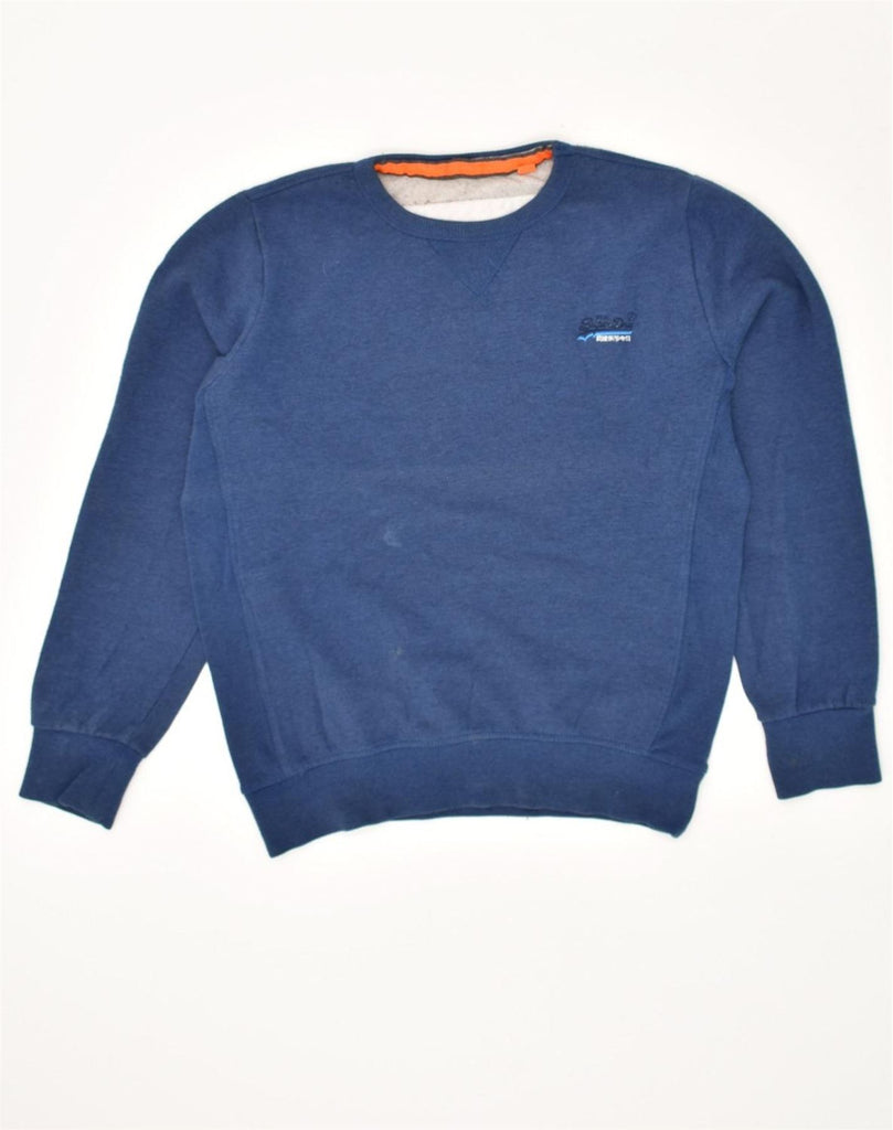 SUPERDRY Mens Sweatshirt Jumper Large Navy Blue Cotton | Vintage Superdry | Thrift | Second-Hand Superdry | Used Clothing | Messina Hembry 