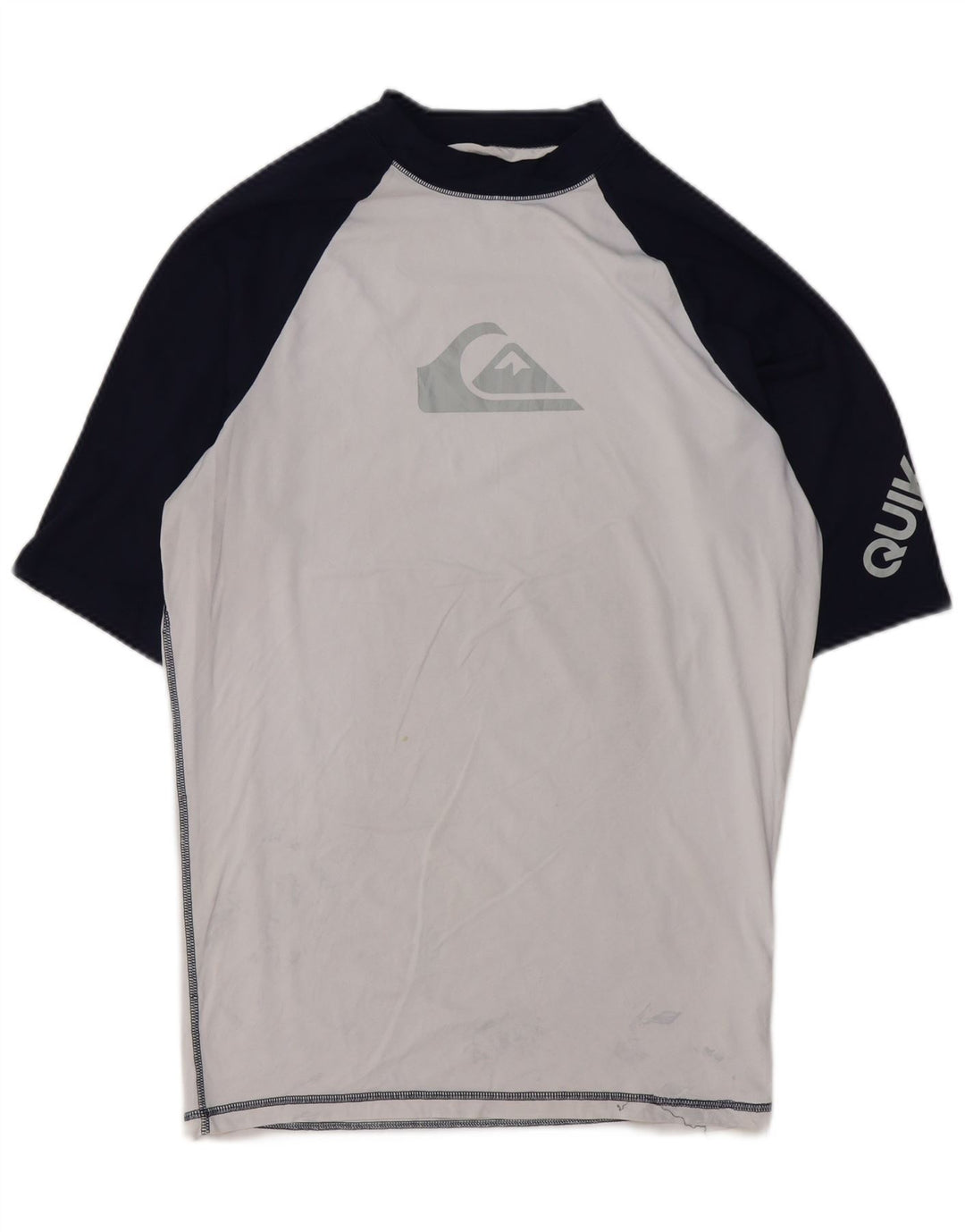 Quiksilver Mens Graphic T-Shirt Top 2XL White Colourblock Polyamide