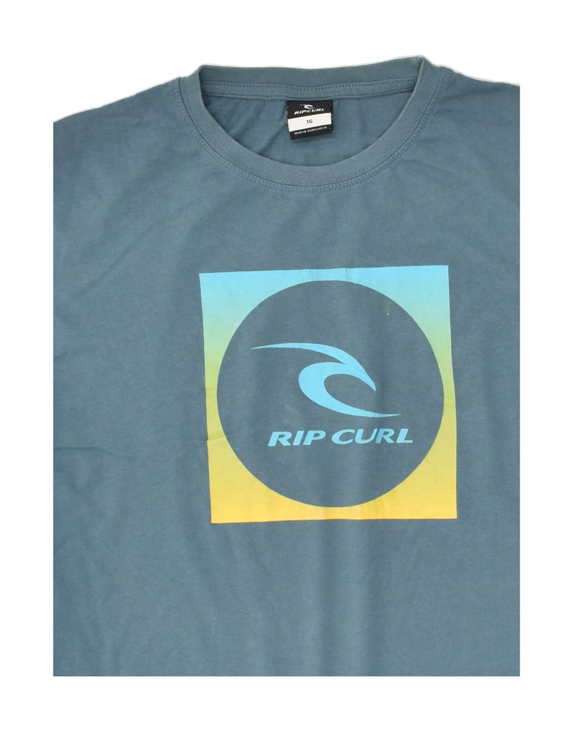 RIP CURL Boys Graphic Top Long Sleeve 15-16 Years Blue Cotton | Vintage Rip Curl | Thrift | Second-Hand Rip Curl | Used Clothing | Messina Hembry 
