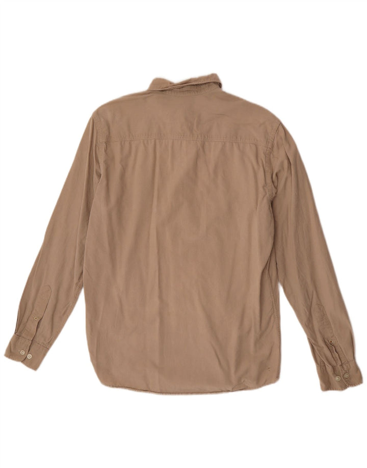 Jack & Jones Mens Corduroy Shirt Medium Beige Cotton