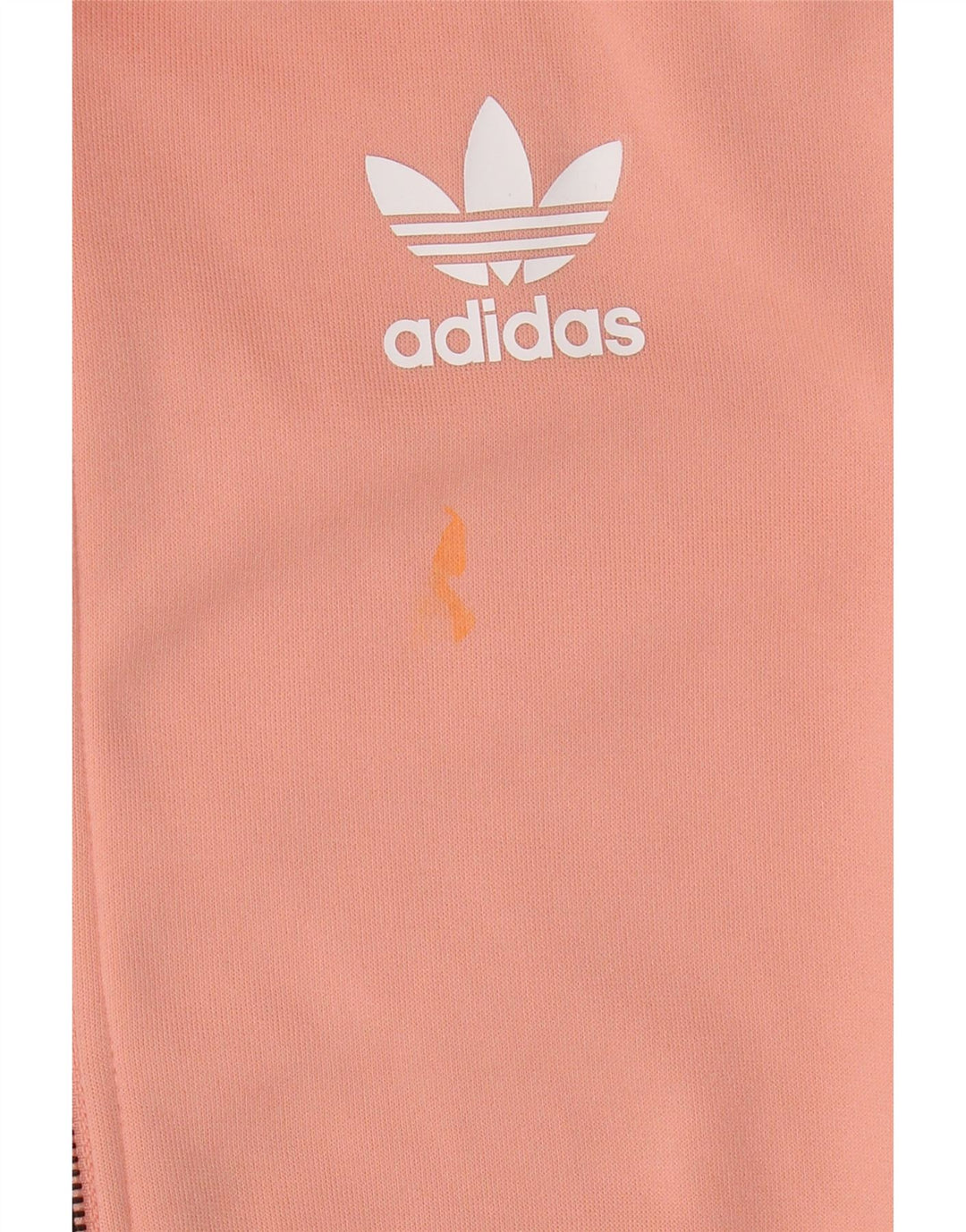 Adidas Womens Graphic Tracksuit Top Jacket UK 6 XS  Orange Polyester