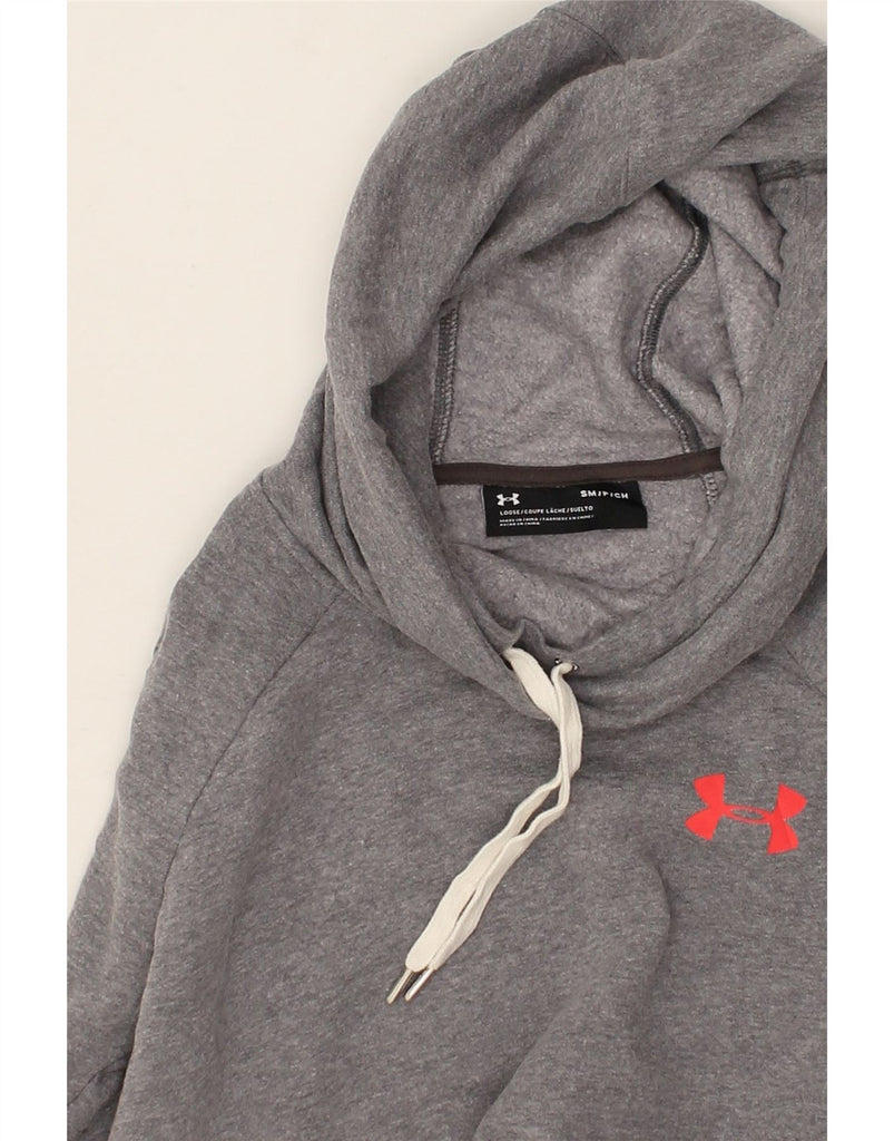 UNDER ARMOUR Womens Hoodie Jumper UK 10 Small Grey | Vintage Under Armour | Thrift | Second-Hand Under Armour | Used Clothing | Messina Hembry 