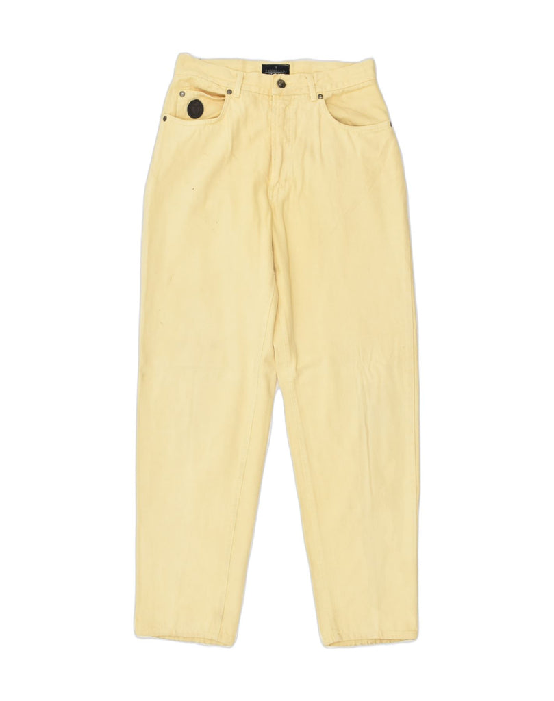 TRUSSARDI JEANS Mens Tapered Casual Trousers W32 L32  Yellow Cotton | Vintage Trussardi Jeans | Thrift | Second-Hand Trussardi Jeans | Used Clothing | Messina Hembry 