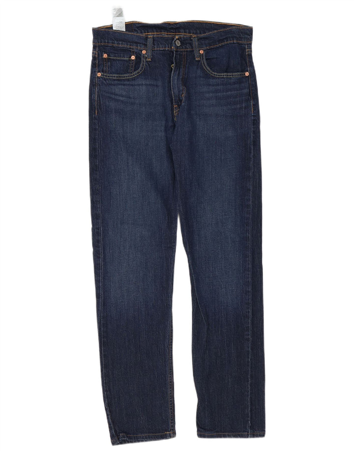 Levi's Mens 502 Tapered Jeans W32 L30 Navy Blue Cotton