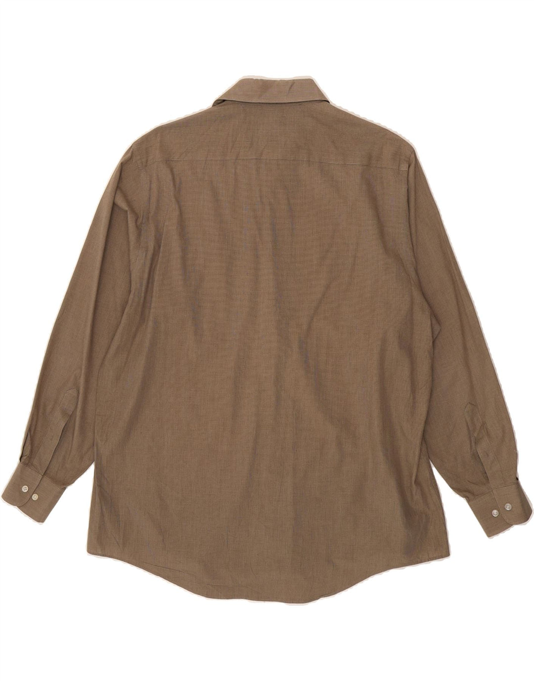 PIERRE CARDIN Mens Shirt Size 16 1/2 Large Brown Cotton Vintage Pierre Cardin and Second-Hand Pierre Cardin from Messina Hembry 