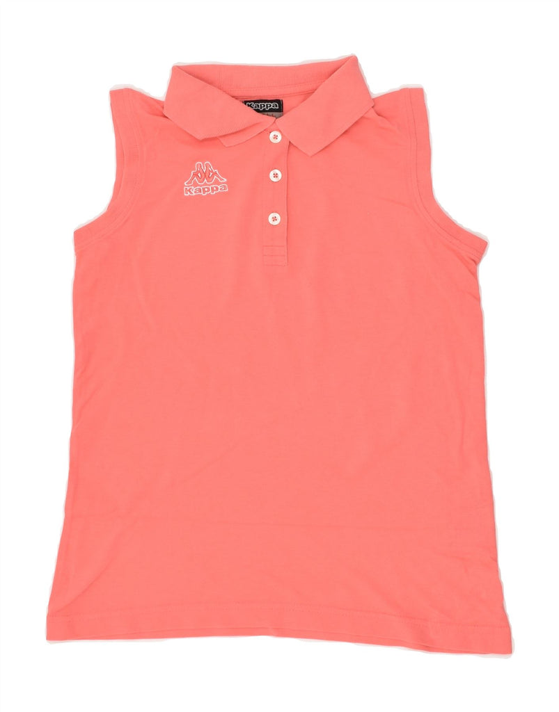 KAPPA Girls Sleeveless Polo Shirt 7-8 Years Small Pink Cotton | Vintage Kappa | Thrift | Second-Hand Kappa | Used Clothing | Messina Hembry 