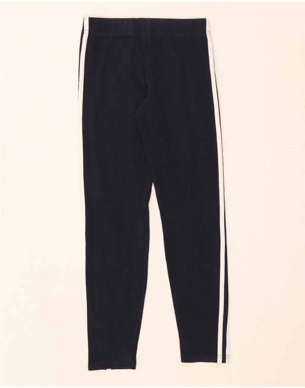 Adidas Girls Leggings 11-12 Years Navy Blue Cotton