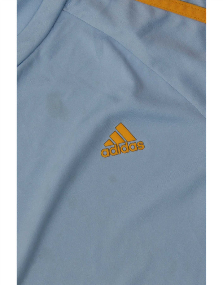 Adidas Boys Aeroready T-Shirt Top 13-14 Years Blue Polyester
