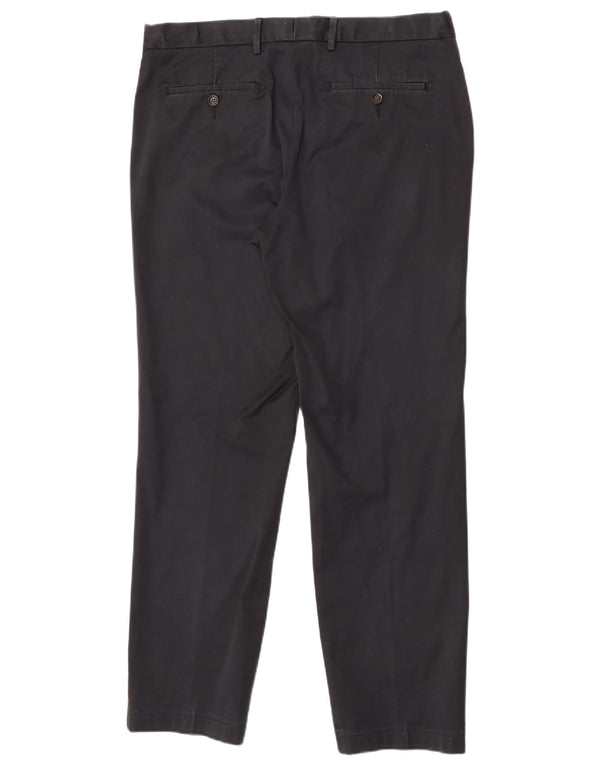 Marks & Spencer Mens Tailored Fit Suit Trousers W34 L31 Black Cotton