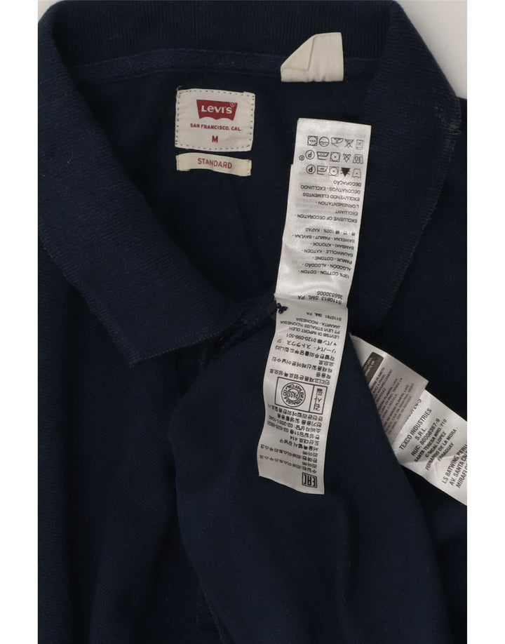 Levi's Mens Standard Polo Shirt Medium Navy Blue Cotton
