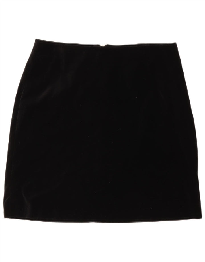 Marks & Spencer Womens Mini Skirt UK 14 Large W34 Black Cotton