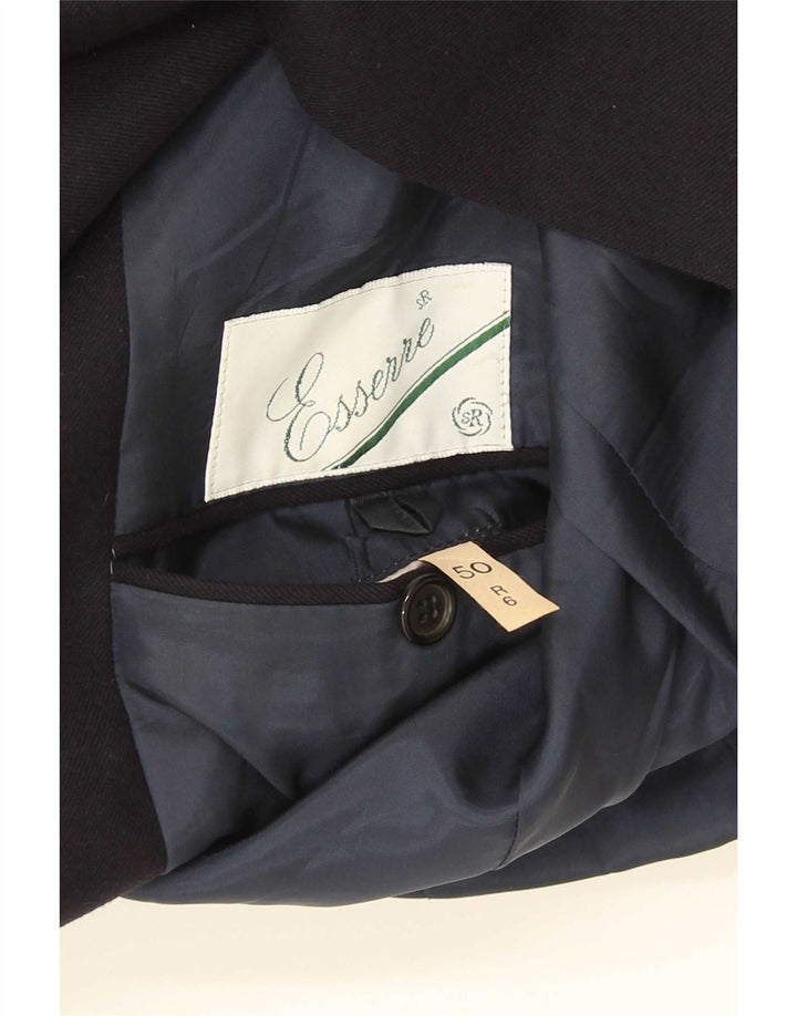 Essere Mens Double Breasted Blazer Jacket IT 50 Large Navy Blue