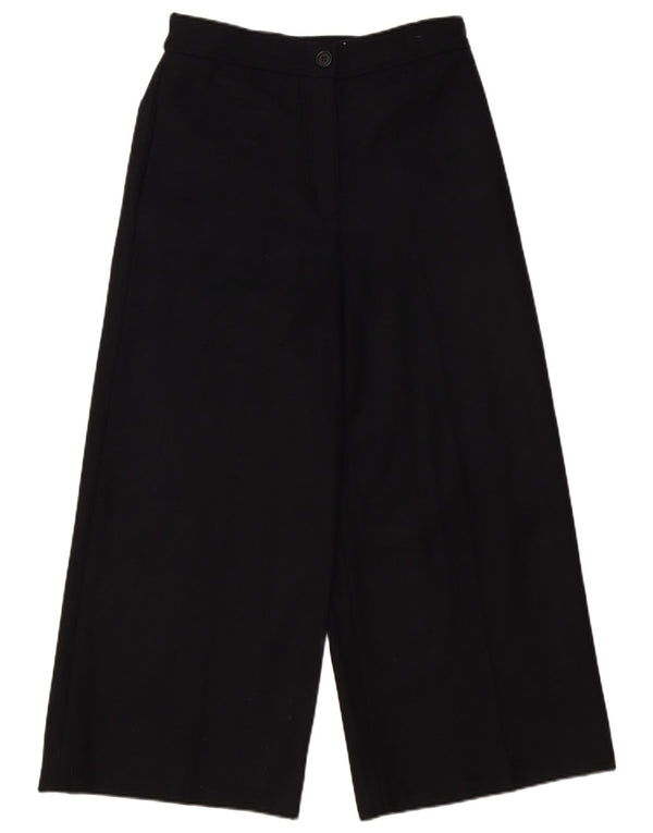 Cos Womens High Waist Wide Leg Chino Trousers EU 36 Small W27 L25 Black