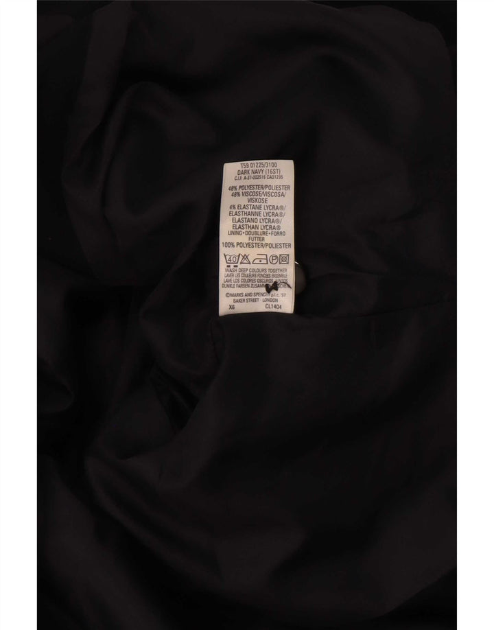 Marks & Spencer Womens St. Michael 4 Button Blazer Jacket UK 16 Large Black