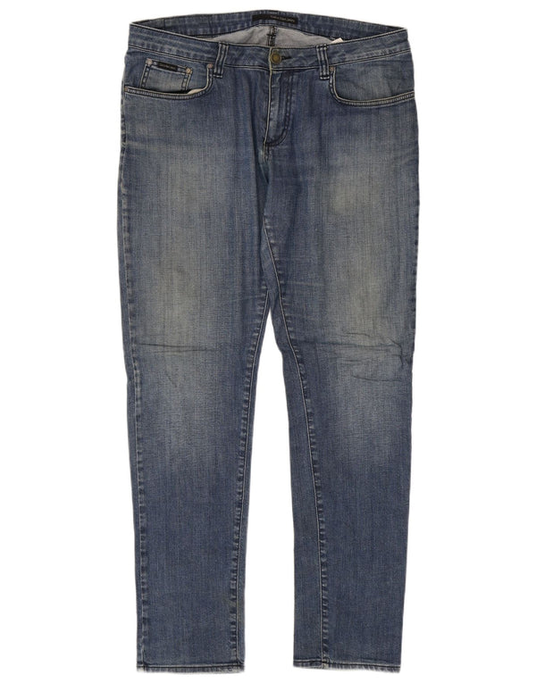 Calvin Klein Mens Slim Jeans W34 L34 Blue Cotton