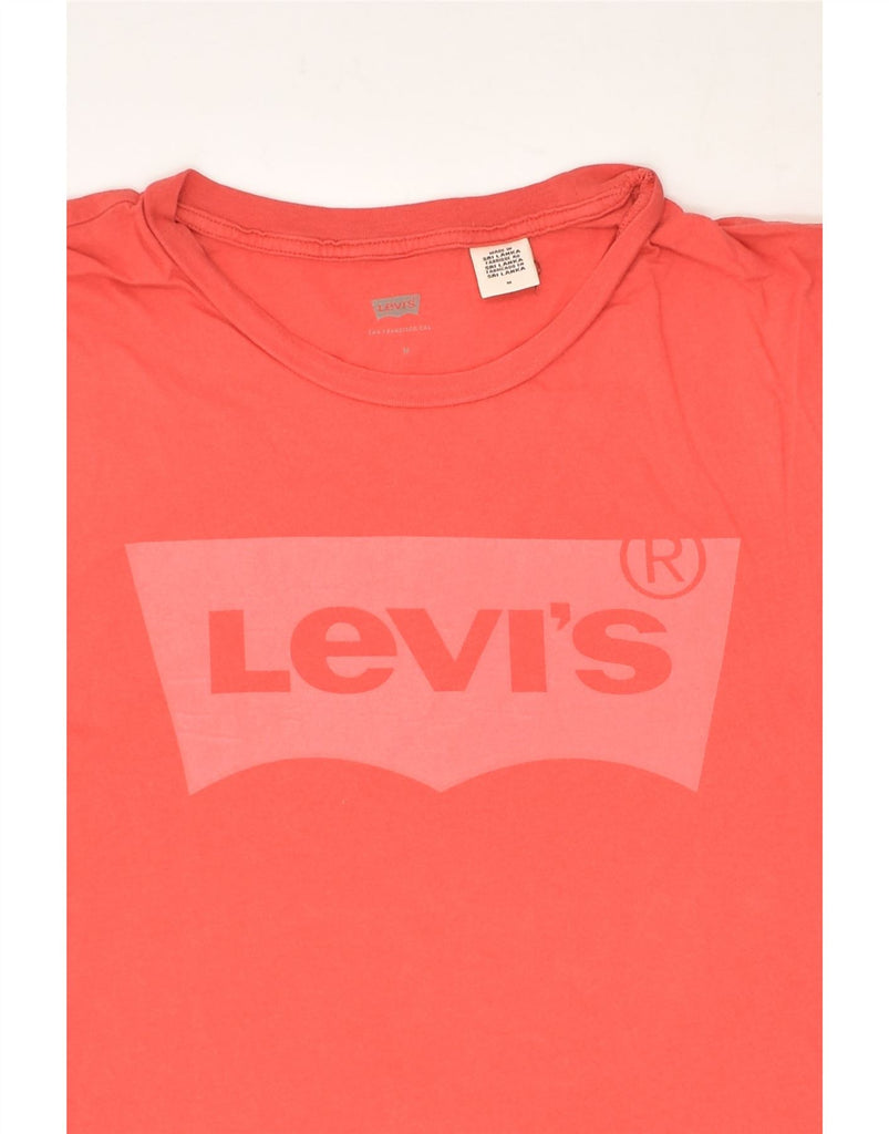 LEVI'S Womens Graphic T-Shirt Top UK 14 Medium Red Cotton | Vintage Levi's | Thrift | Second-Hand Levi's | Used Clothing | Messina Hembry 