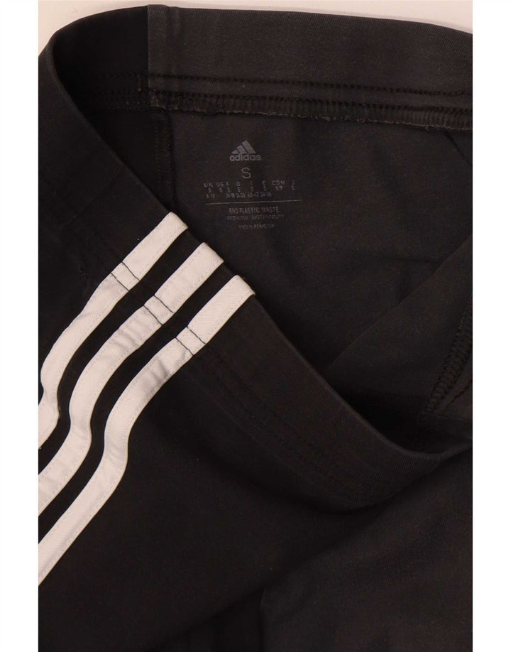 Adidas Womens Leggings UK 8/10 Small  Black Colourblock