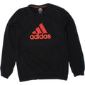 ADIDAS Boys Graphic Sweatshirt Jumper 11-12 Years Black Cotton Vintage Adidas and Second-Hand Adidas from Messina Hembry 