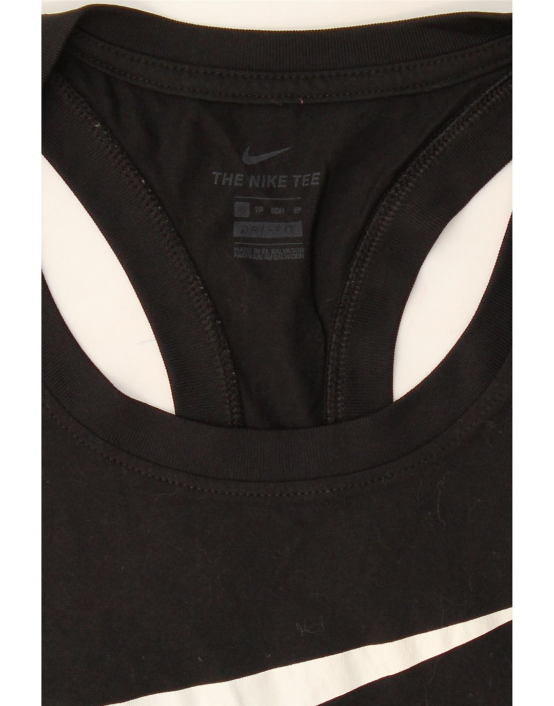 NIKE Womens Dri Fit Graphic Vest Top UK 6 XS Black Polyester Vintage Nike and Second-Hand Nike from Messina Hembry 