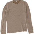 Marks & Spencer Mens Top Long Sleeve Medium Beige Cotton