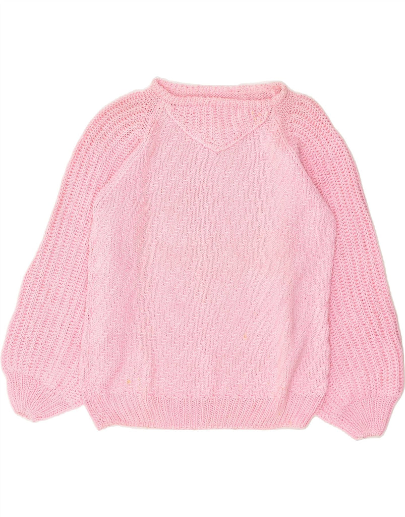 VINTAGE Womens Boat Neck Jumper Sweater UK 14 Large Pink | Vintage Vintage | Thrift | Second-Hand Vintage | Used Clothing | Messina Hembry 