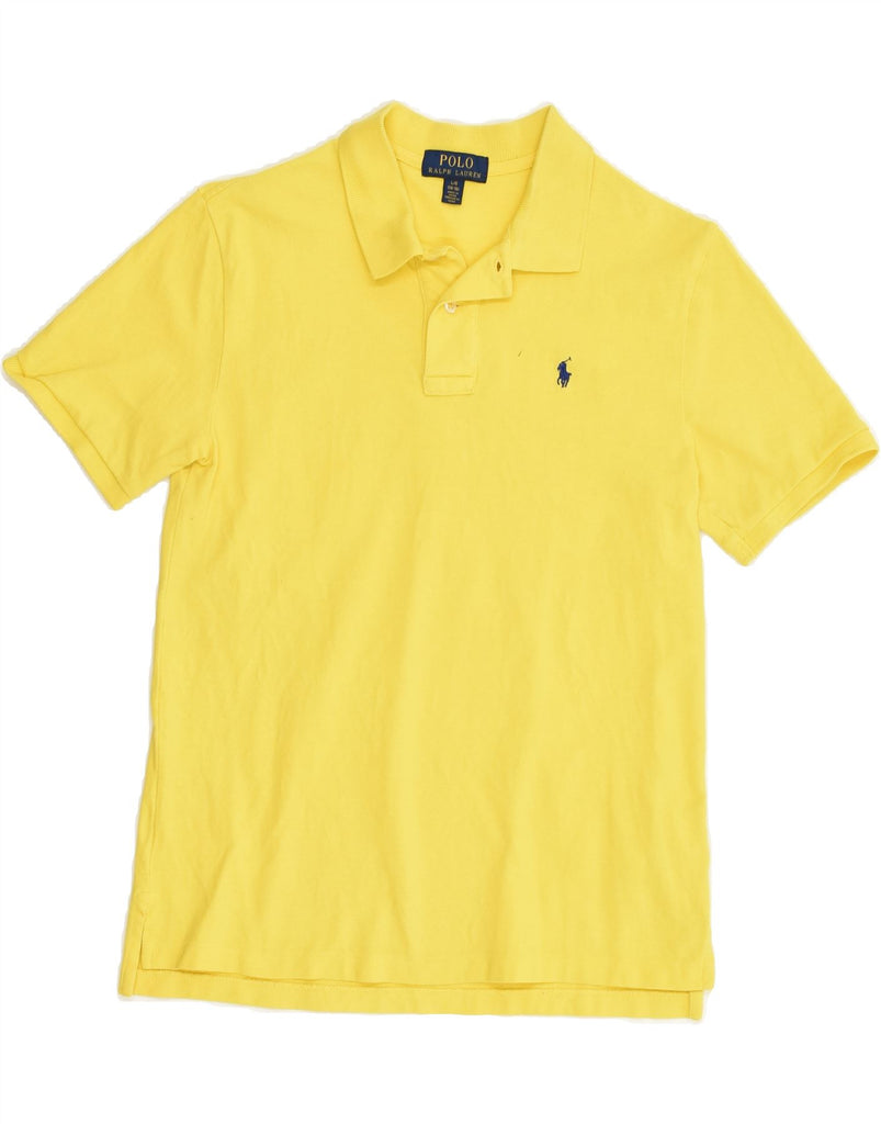 POLO RALPH LAUREN Boys Polo Shirt 14-15 Years Large Yellow Cotton | Vintage Polo Ralph Lauren | Thrift | Second-Hand Polo Ralph Lauren | Used Clothing | Messina Hembry 