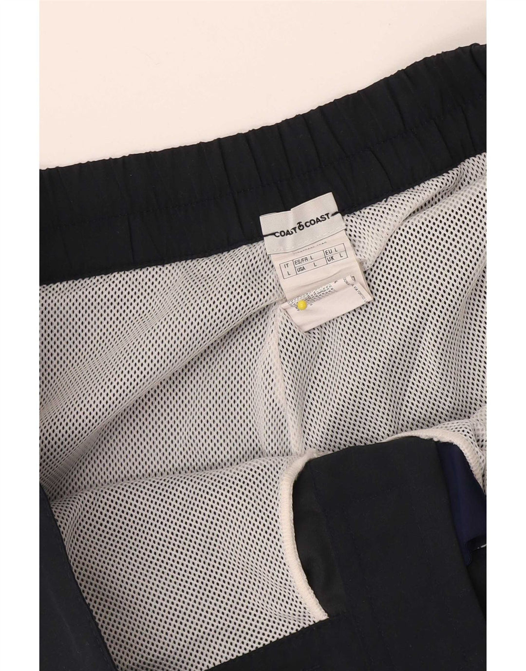 Coast Mens Graphic Swimming Shorts Large  Navy Blue Polyester