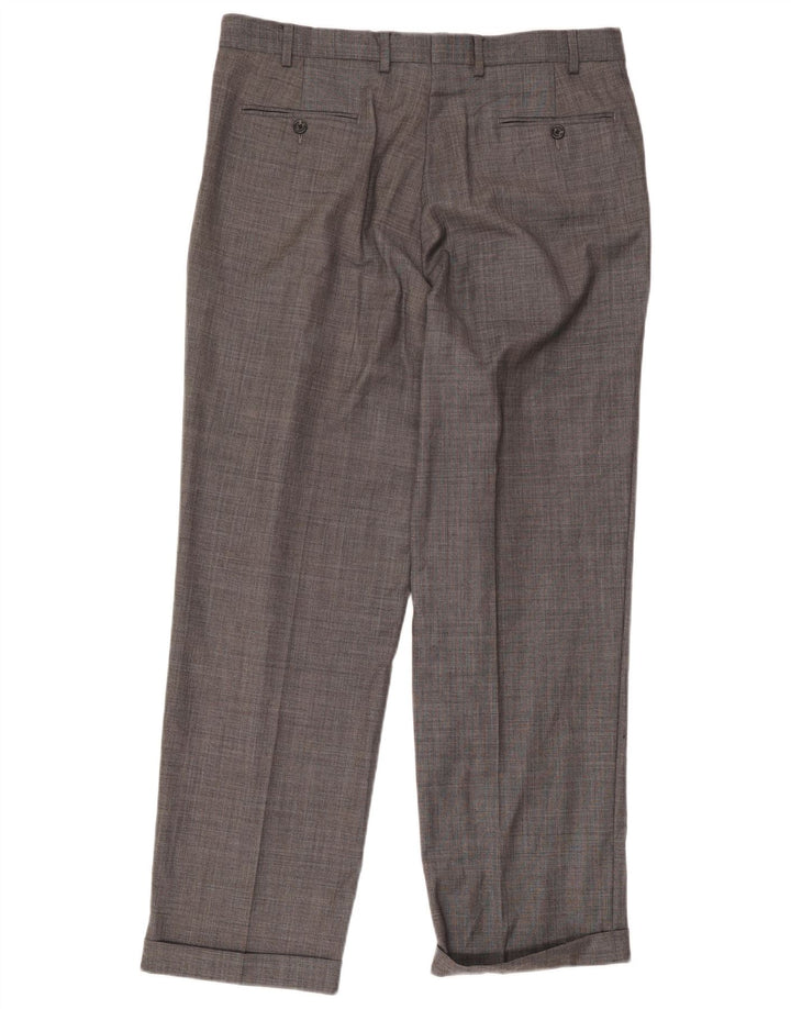 Chaps Mens Pegged Suit Trousers W34 L31 Grey