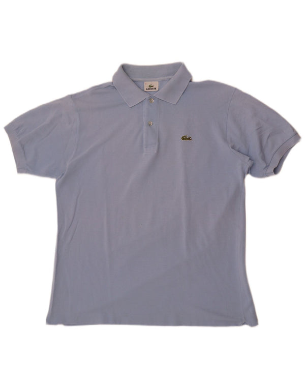 Lacoste Mens Polo Shirt Size 4 Medium Blue Cotton