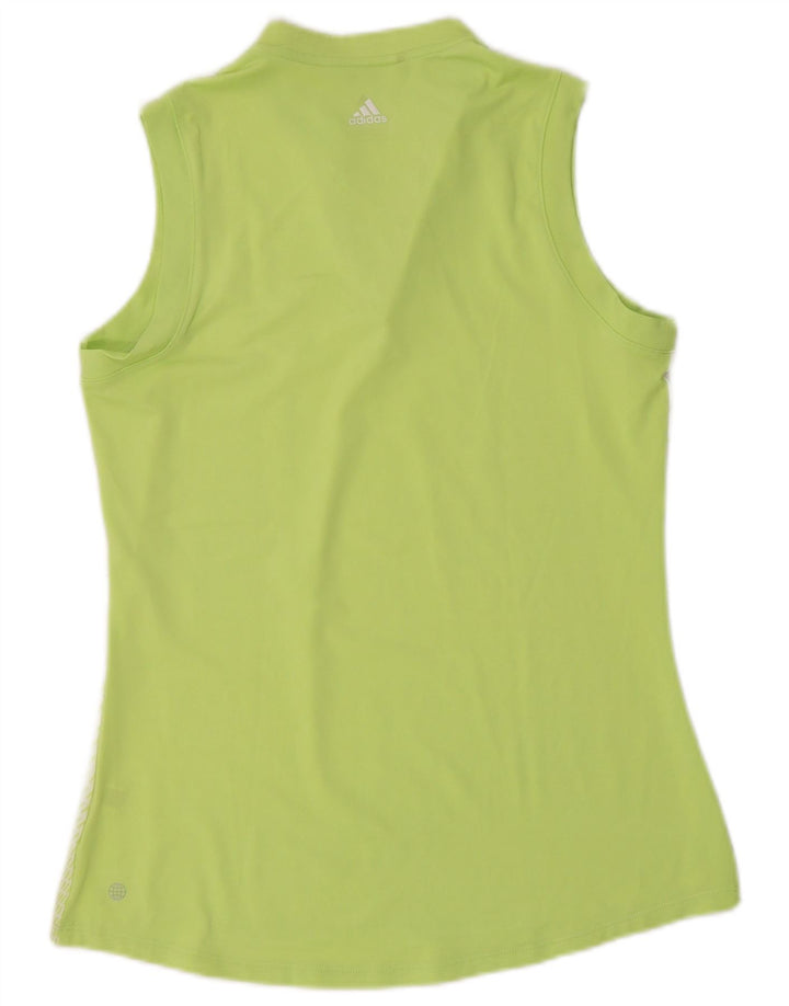 Adidas Womens Vest Top UK 10 Small Green Striped