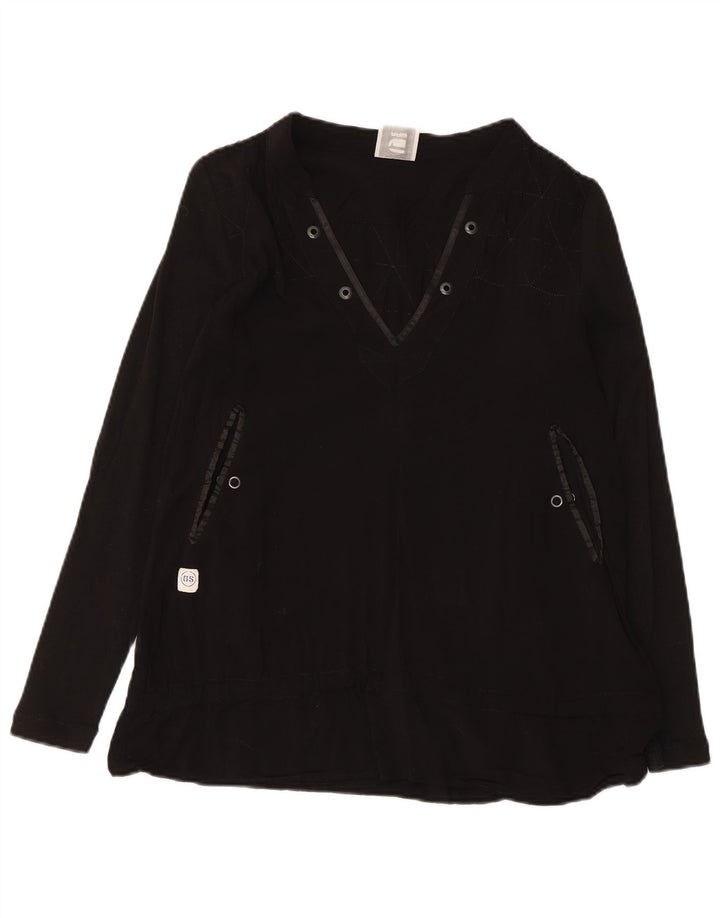 G-Star Womens Top Long Sleeve UK 6 XS Black Viscose