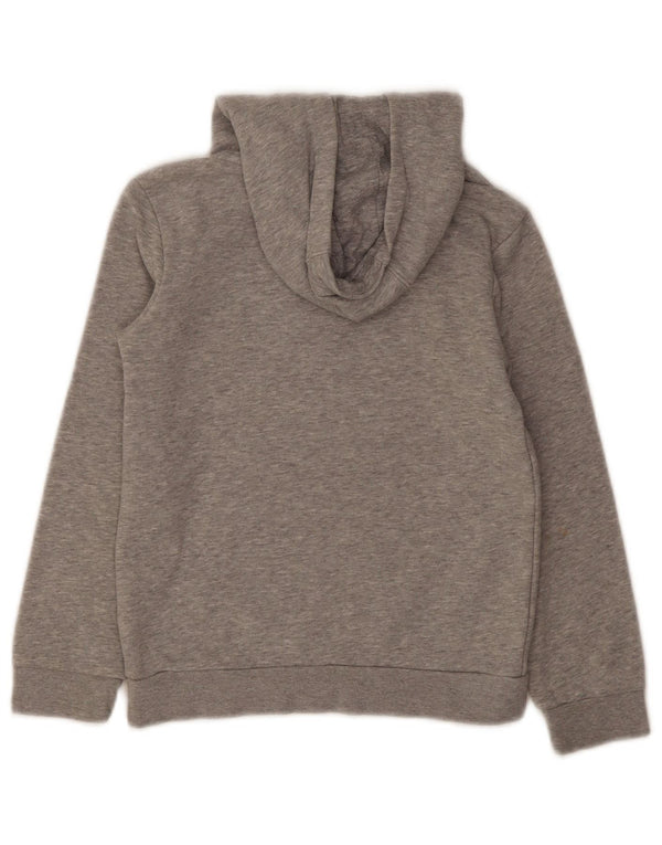 Adidas Boys Graphic Hoodie Jumper 7-8 Years Grey Cotton