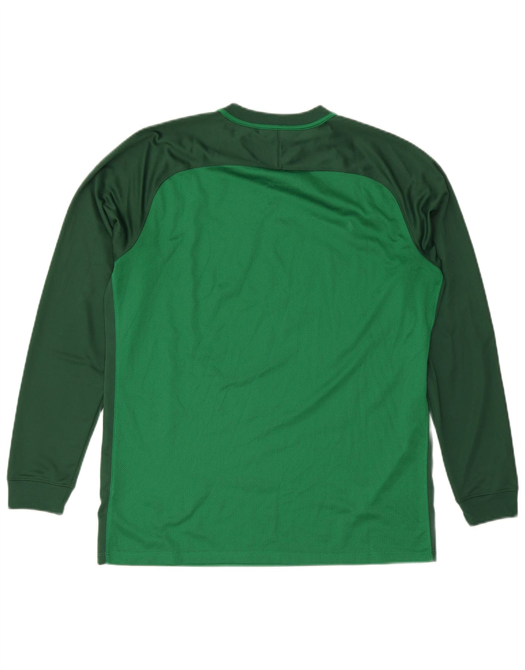 Nike Mens Dri Fit Top Long Sleeve XL Green Colourblock