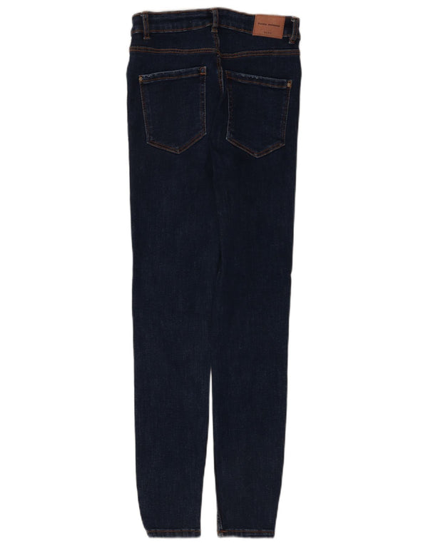 Zara Womens Trafaluc Skinny Jeans EU 36 XS W26 L28 Navy Blue Cotton