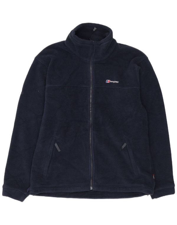 Berghaus Mens Fleece Jacket UK 42 XL Navy Blue Polyester