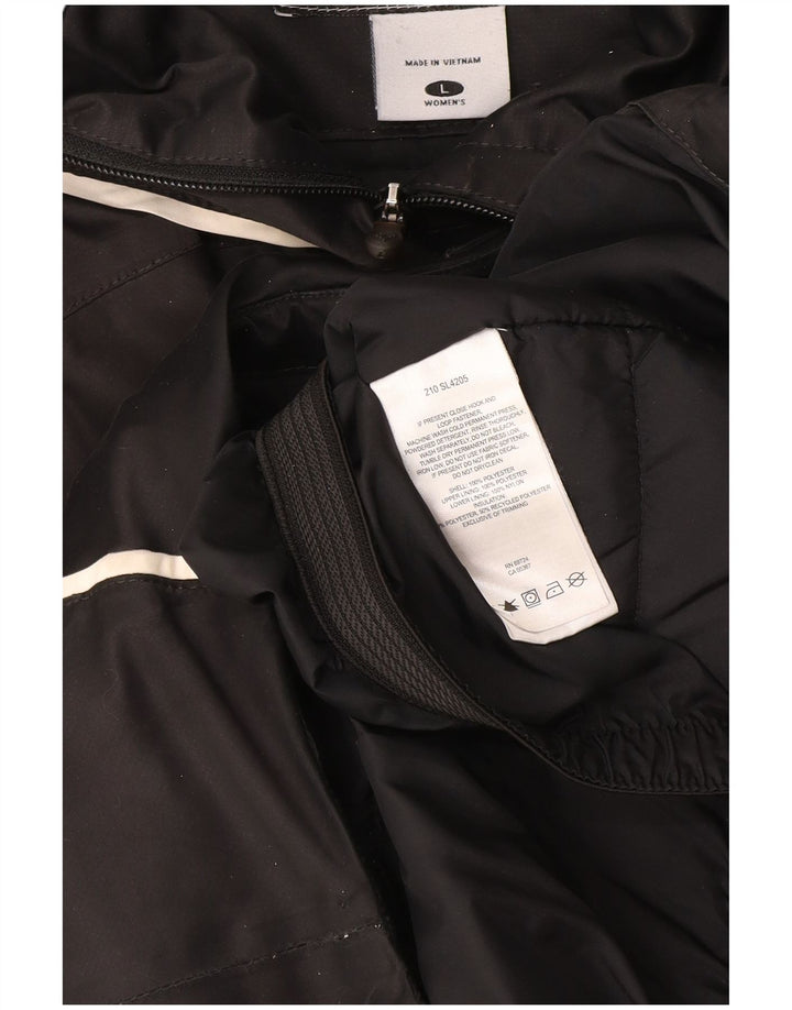 Columbia Womens Hooded Windbreaker Jacket UK 16 Large Black Polyester