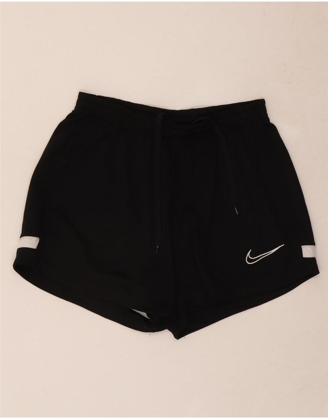 Nike Womens Dri Fit Sport Shorts UK 8 Small Black Colourblock Polyester