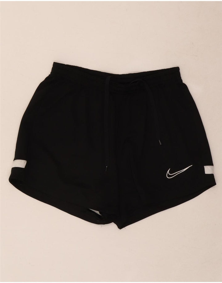 Nike Womens Dri Fit Sport Shorts UK 8 Small Black Colourblock Polyester