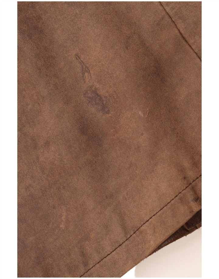 PIERCE ARROW Mens Leather Coat EU 54 2XL Brown