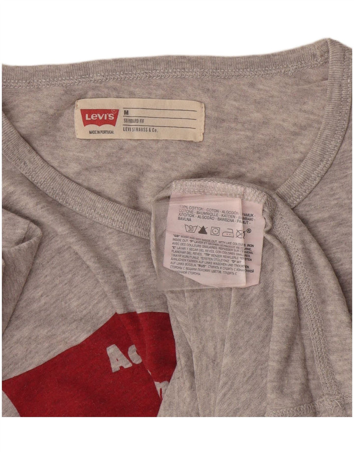 Levi's Mens Standard Fit Graphic T-Shirt Top Medium Grey Cotton