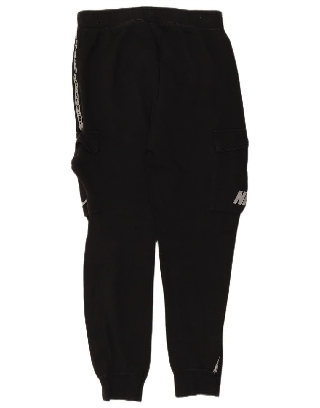 NIKE Womens Graphic Cargo Tracksuit Trousers Joggers UK 10 Small  Black
