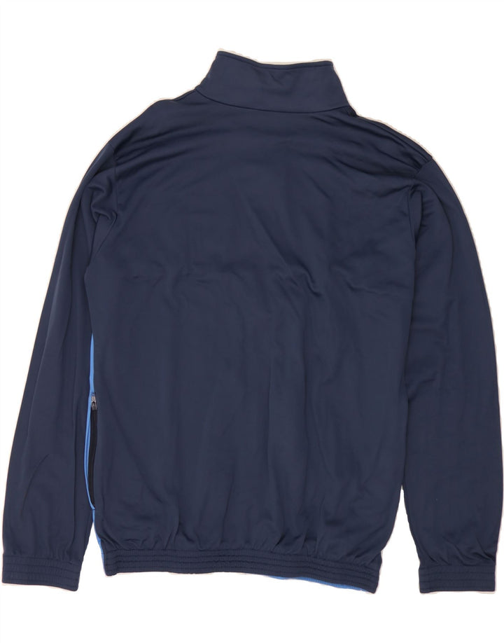 ESERCITO Mens Graphic Tracksuit Top Jacket XL Blue Colourblock Polyamide Vintage Esercito and Second-Hand Esercito from Messina Hembry 
