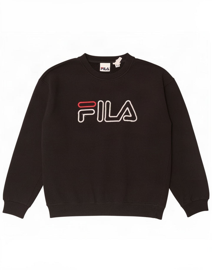 Fila Mens Graphic Sweatshirt Jumper Small Black