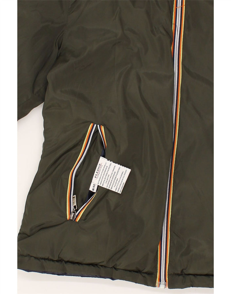 K-WAY Womens Hooded Reversible Jacket IT 44 Medium Navy Blue Polyester | Vintage K-Way | Thrift | Second-Hand K-Way | Used Clothing | Messina Hembry 