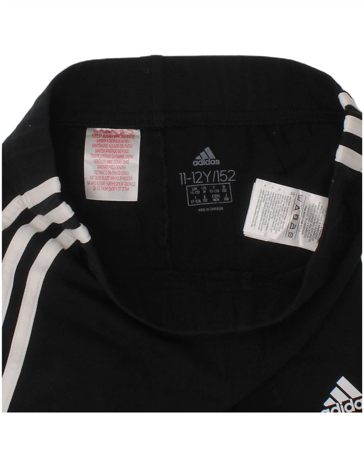 Adidas Girls Sport Shorts 11-12 Years Black Cotton