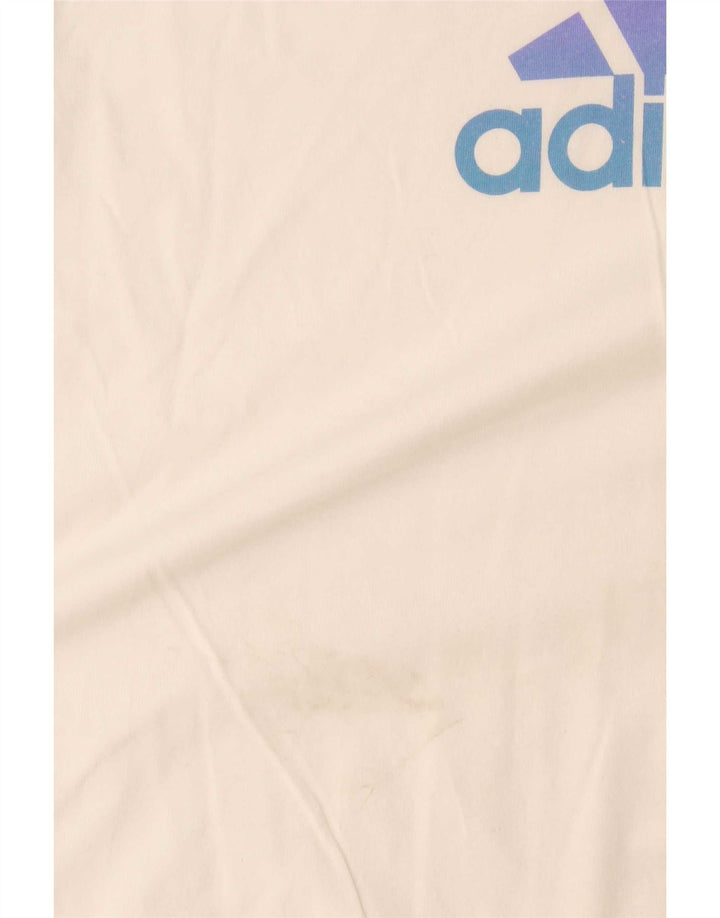 Adidas Mens Graphic T-Shirt Top XL White Cotton